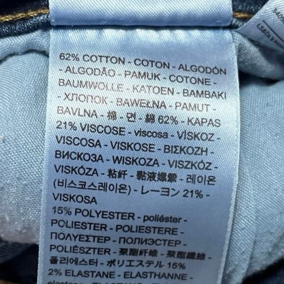 Levi's 710 Super Skinny Women's Blue Distressed Mid Rise Denim Jeans Size 31 - Picture 6 of 6